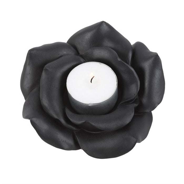Black Rose Resin Tealight Candle Holder 🇬🇧