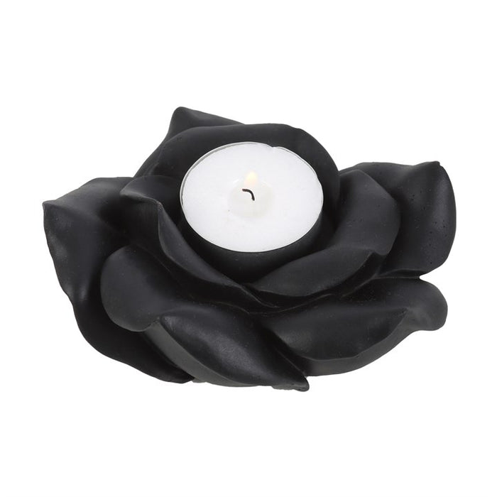 Black Rose Resin Tealight Candle Holder 🇬🇧