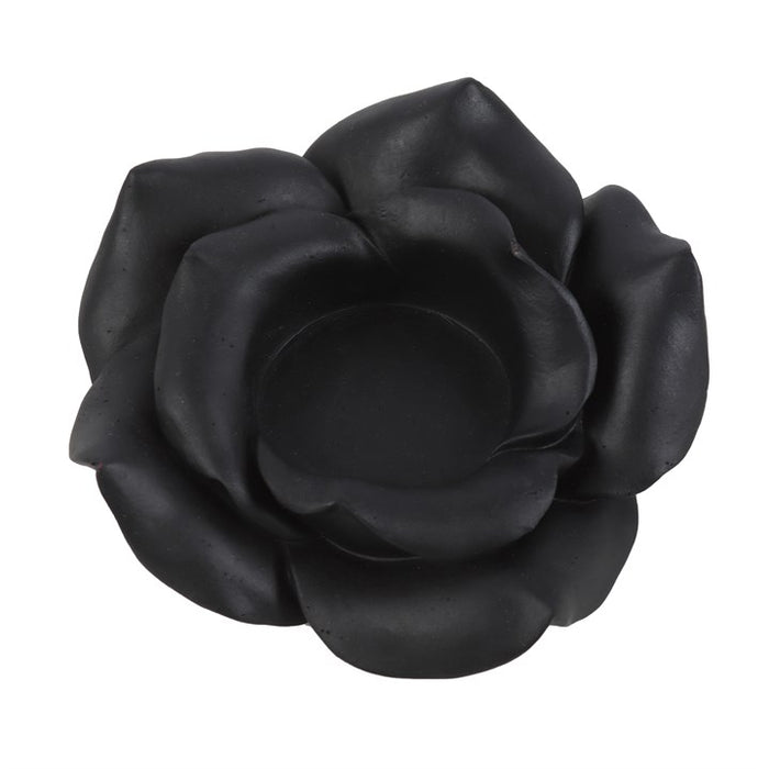 Black Rose Resin Tealight Candle Holder 🇬🇧