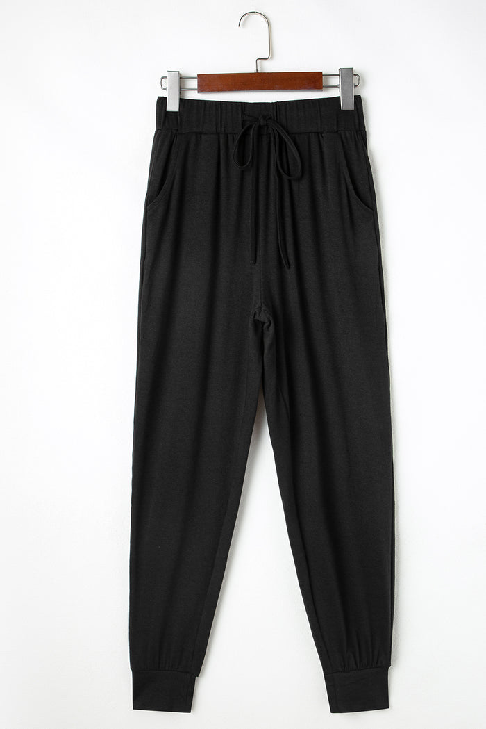 Black Split Long Cardigan and Skinny Pants Lounge Set 🇺🇲