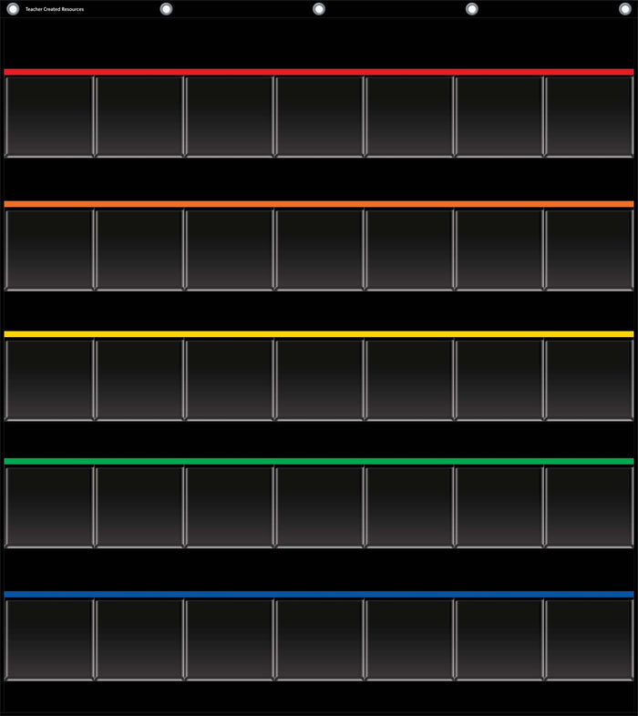 Black Storage Pocket Chart