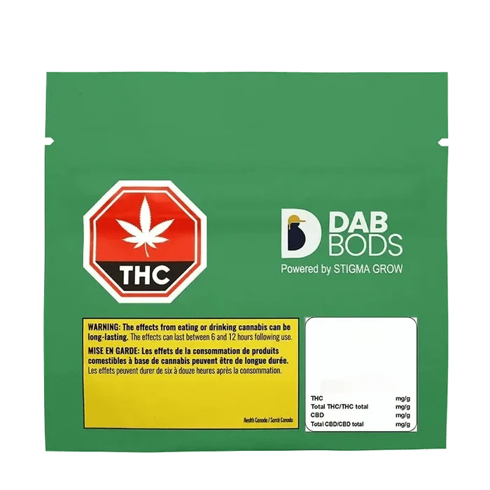 Blackberry Gelato Live Resin Oil Dispenser with a prominent THC warning label against a black background.