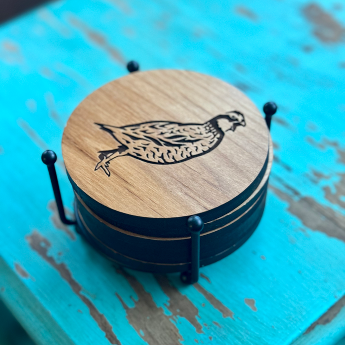 Bobwhite Quail Coaster Set