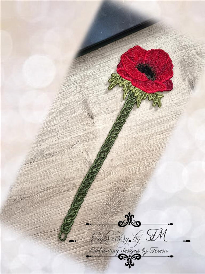 Bookmark Poppy TM/ 5x7 hoop