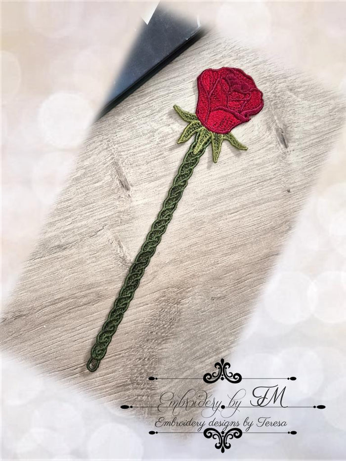 Bookmark Rose TM/ 5x7 hoop