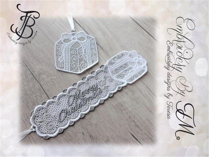 Bookmark with christmas gift + Christmas decoration