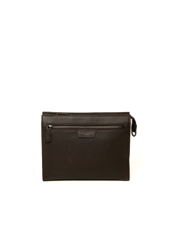 GIANNI CHIARINI borsa a mano pelle testa di moro 18195 GRNCRV-13792