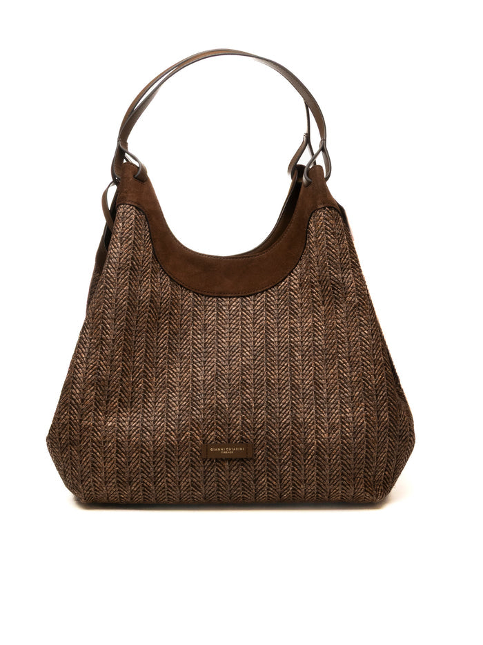 GIANNI CHIARINI borsa a spalla dua marrone scuro 12340 DUA-13840