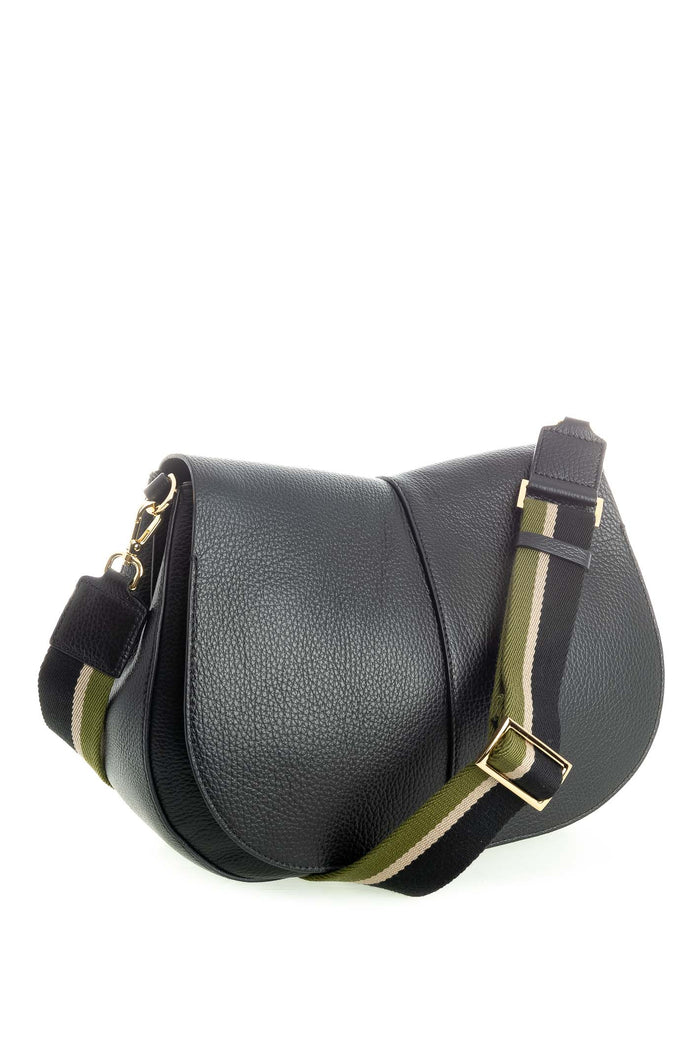 GIANNI CHIARINI borsa a spalla helena round nera 6037 HELENA ROUND-001