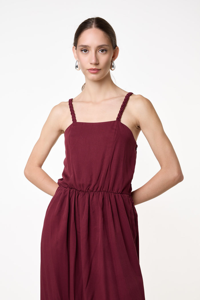Braided strap midi dress wholesale