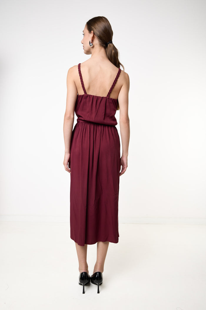 Braided strap midi dress wholesale