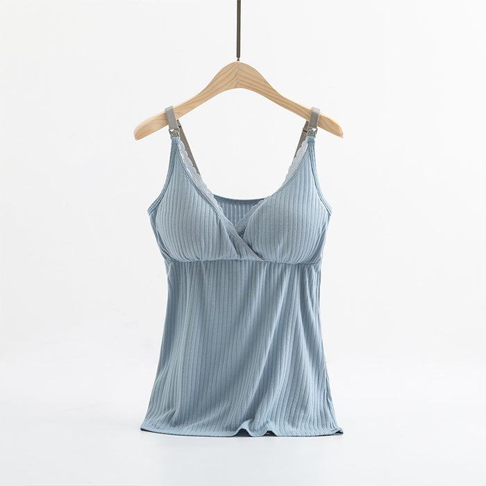 Breast feeding vest with cross elastic bra 🇨🇳