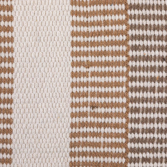 Brown Striped Woven Recycled Cotton Blend Throw - Madison's Niche