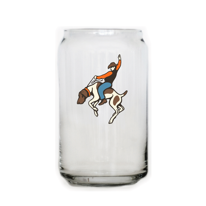 Bucking Bird Dog Beer Can Glass