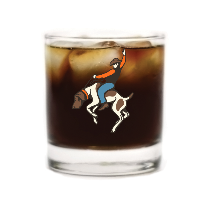 Bucking Bird Dog Whiskey Glass
