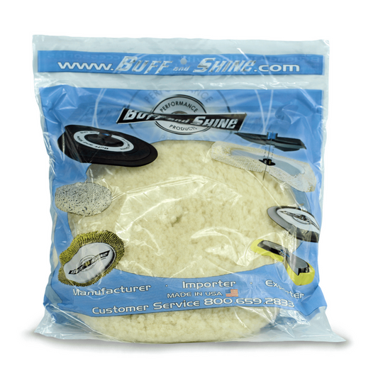 7.5 inch buff pad in packaging.