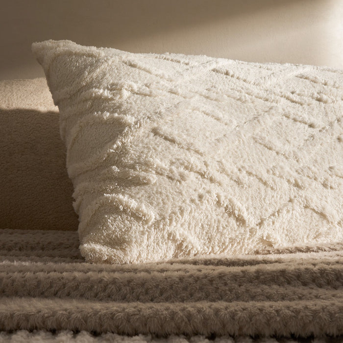 Cable Knit Bolster Pillow - Cream 🇬🇧