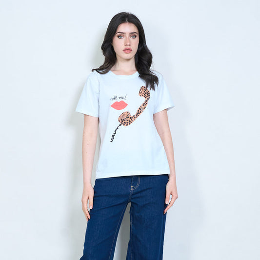 "Call me" graphic cotton touch t-shirt wholesale