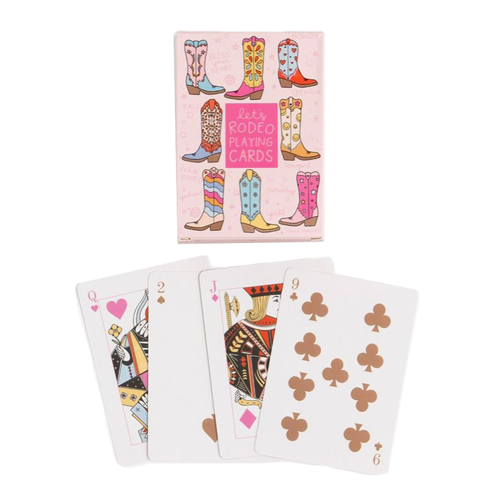 CALLIE DANIELLE LET'S RODEO WESTERN COWGIRL BOOTS DECK OF PLAYING CARDS