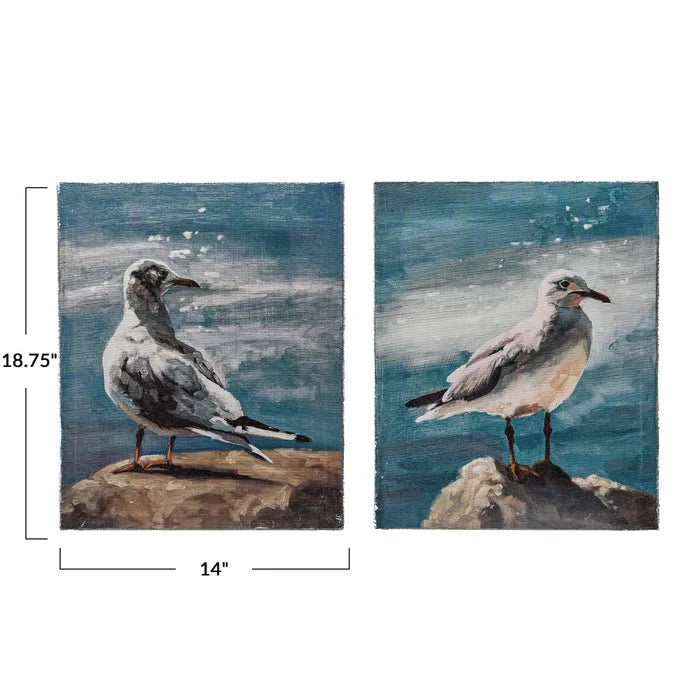 Canvas Wall Décor with Seagull - Madison's Niche