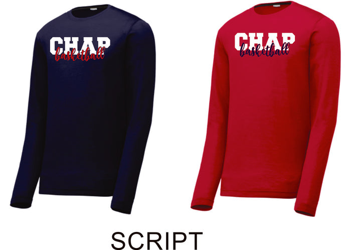 Chap Basketball Sport-Tek Unisex Long Sleeve Tee - 4 designs