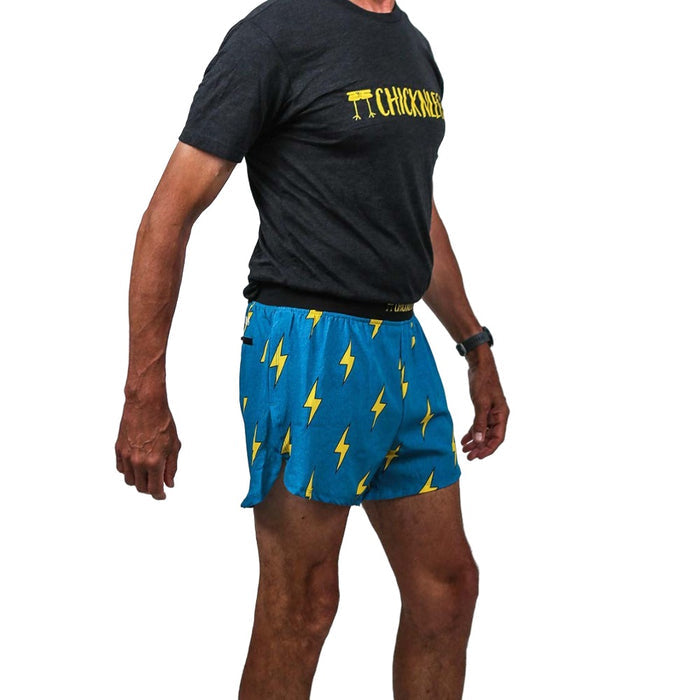 ChicknLegs Men's Bolt Half Split Shorts 4"