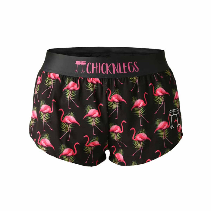 ChicknLegs Women's Flamingo Split Shorts 1.5"