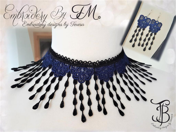 Choker lace No.2 and Earrings