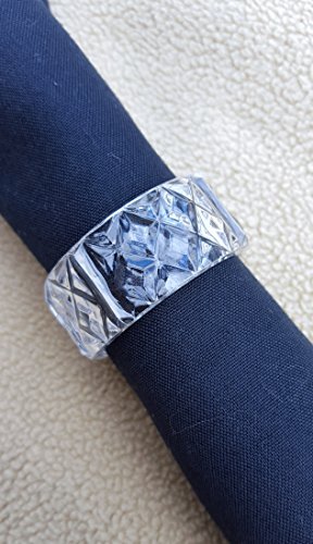 Clear Crystal Plastic Napkin Holder Rings Bulk 24 Pieces - artcovecrafts.com