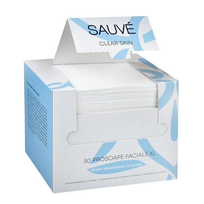 CLEAR SKIN - Prosoape Faciale XL Din Vascoza De Bumbac Super Absorbante De Unica Folosinta - skinseen.ro