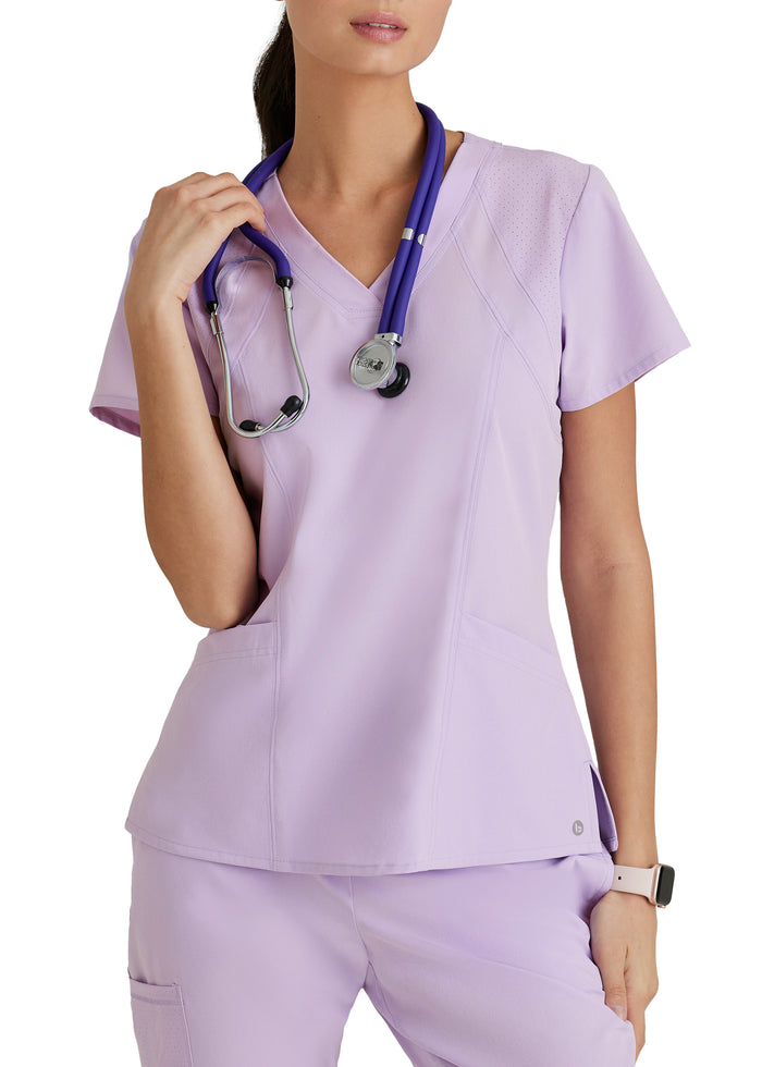 Clearance Barco One V-Neck Princess Scrub Top