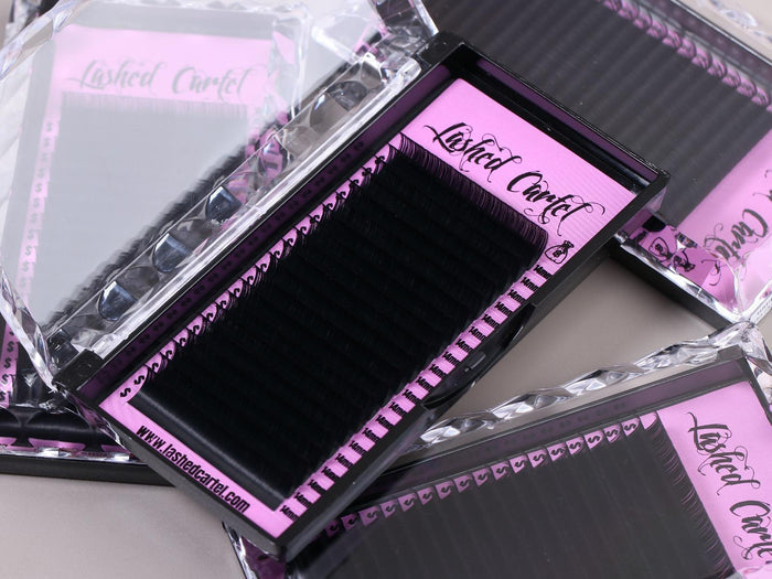 CLEARANCE | Dark Matte Black Volume Lash Trays | 20 ROW (.03 & .05)