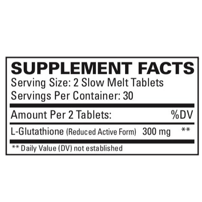 Clinical Glutathione by EuroMedica Ingredients Label