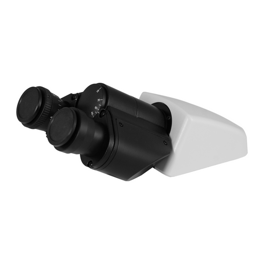 Compound Microscope Eyepiece Body Tube, Binocular, Finite, Eyetube Angle 30 Degrees,, SKU BM04011221, three quarter front view