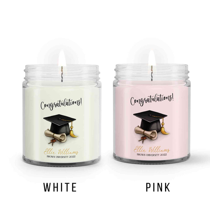 Congratulations Gift For College Graduation 2022, Unique Candle For Graduation, Custom Graduation Candle Gift