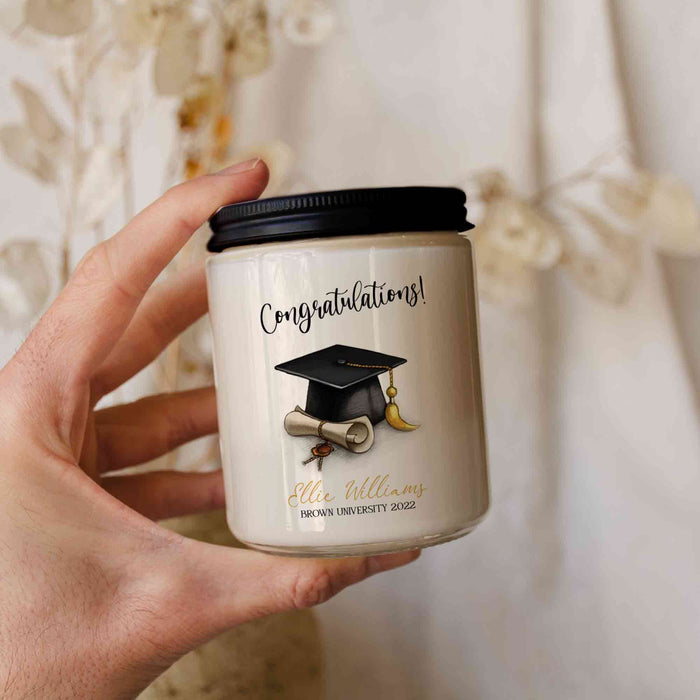 Congratulations Gift For College Graduation 2022, Unique Candle For Graduation, Custom Graduation Candle Gift