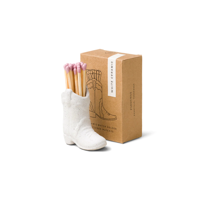 COWBOY BOOT MATCH HOLDER-WHITE
