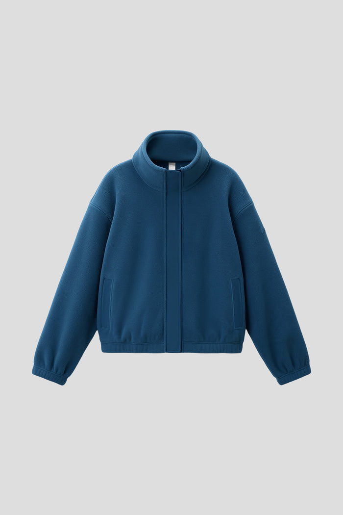 beneunder cozydrift womens light warmth relaxed fit fleece jacket#color_blue