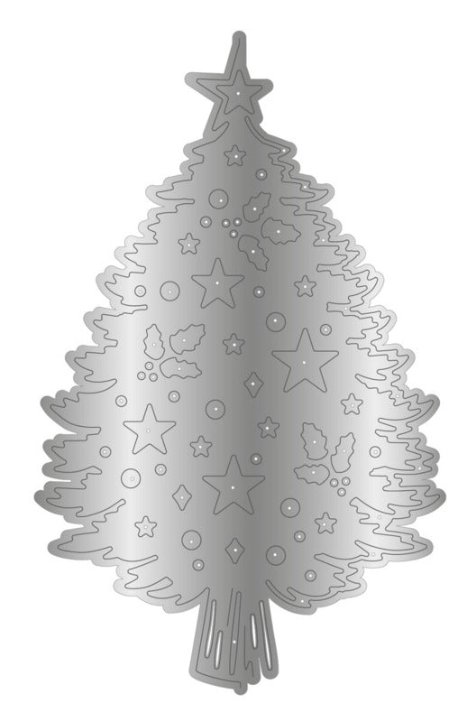 Crafter's Companion - Edge'able Die - Retro Christmas - Christmas Tree. Size: 3.6'' x 5.7''. Available at Embellish Away in Bowmanville Ontario Canada.
