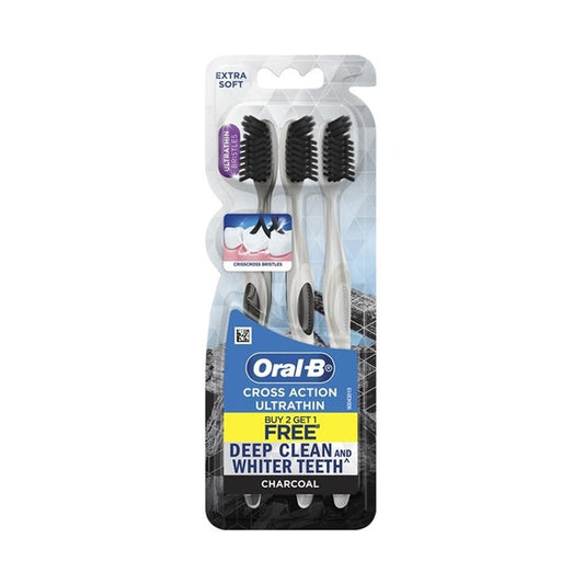 ORAL-B Cross Action 7 Ultrathin Charcoal 3s (Extra Soft) | Isetan KL Online Store
