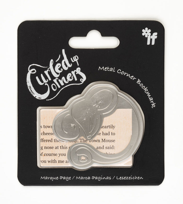 'Curled-up Corners' metal bookmark (sleeping dog)