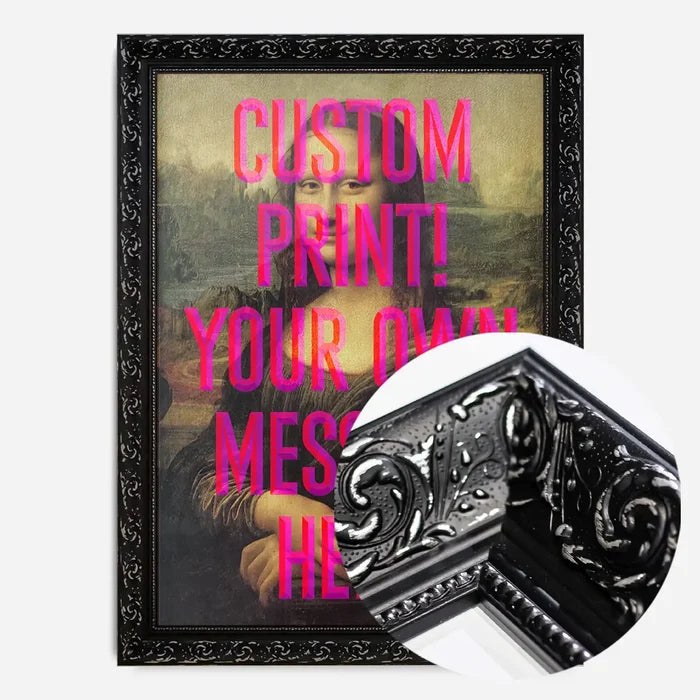 21x30cm | 8¼ x 11¾in / Black Ornate Frame