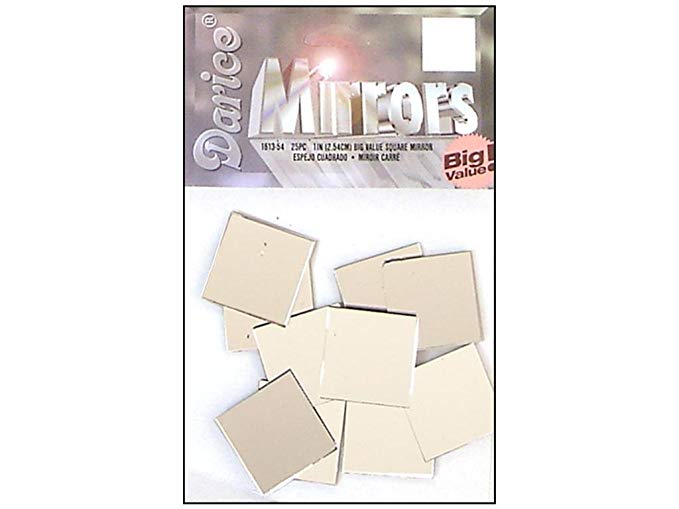 Darice 1" Square Mirrors 25 Pieces 1613-54 - artcovecrafts.com