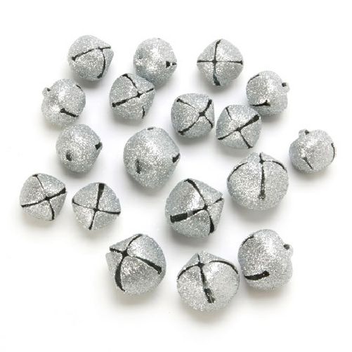 Darice Glitter Bells Assorted Sizes 18 Pieces 1099-26 - artcovecrafts.com