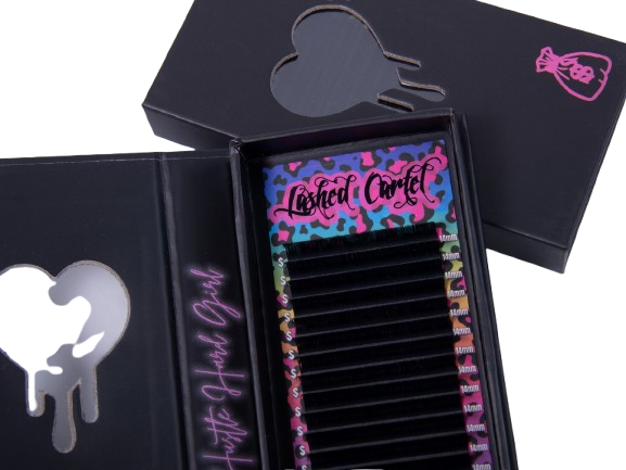Dark Matte Black Volume Lash Trays | 16 Row (.03 & .05)