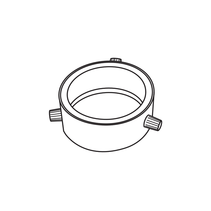 Darkfield Ring Light Adapter, SKU SCHOTT-Visi-400.510, three quarter front view