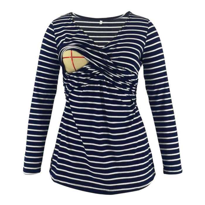 Deep V-neck print long sleeves 🇨🇳
