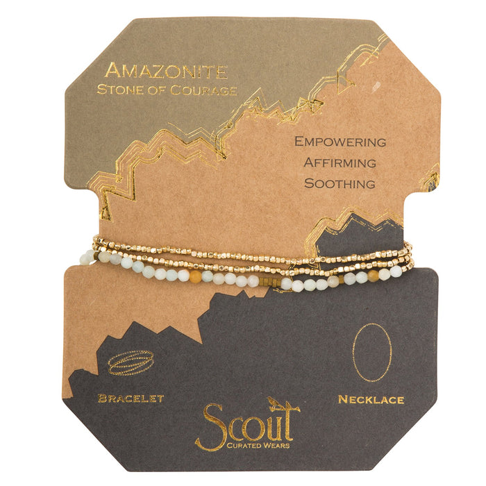 DELICATE STONE WRAP BRACELET, AMAZONITE