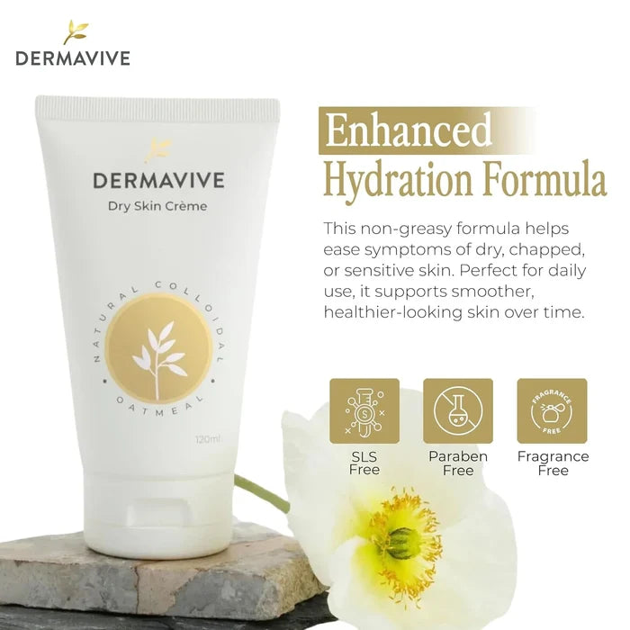 Dermavive Dry Skin Creme - 100gm Emhanced Hydratin Formula