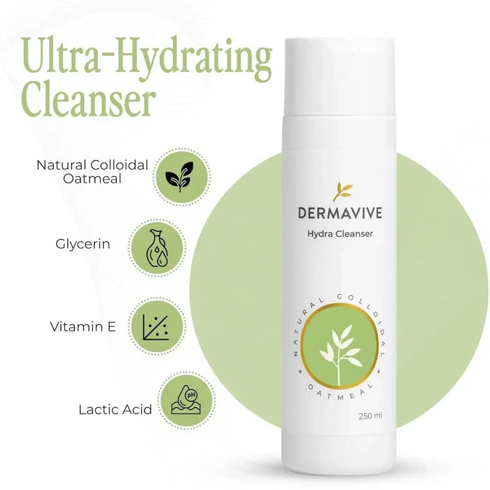 Dermavive Hydra Cleanser side angle shot